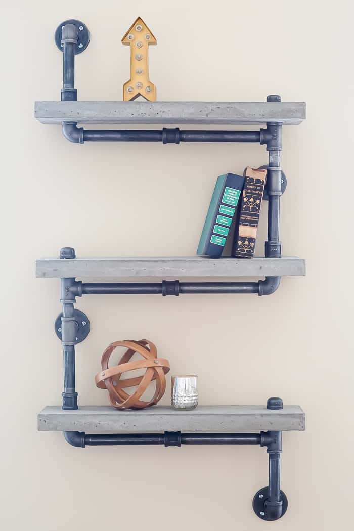 Concrete Industrial Pipe Shelf Simply Designing 30 | DIY Concrete Industrial Pipe Shelf : Craft Room : Part 9 | 30 | Industrial Pipe Shelf