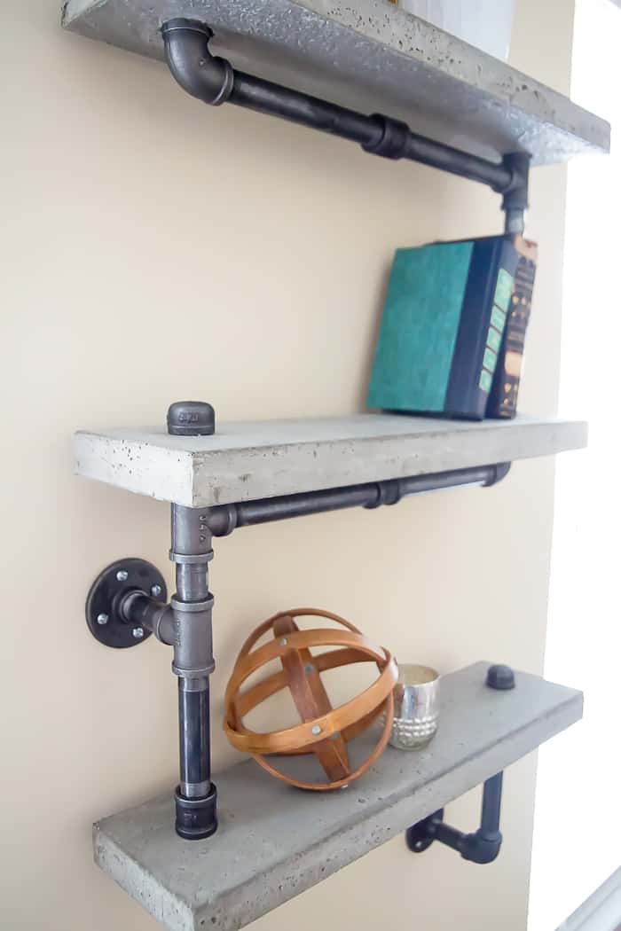 Concrete Industrial Pipe Shelf Simply Designing 33 | DIY Concrete Industrial Pipe Shelf : Craft Room : Part 9 | 33 | Industrial Pipe Shelf