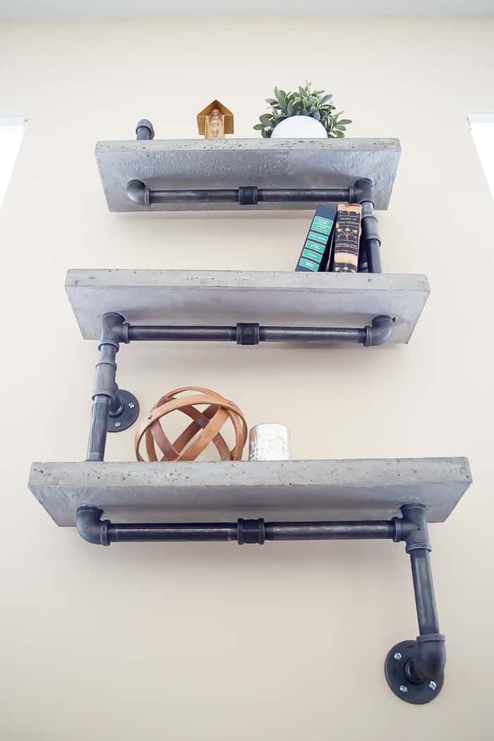 Concrete Industrial Pipe Shelf Simply Designing 35 | DIY Concrete Industrial Pipe Shelf : Craft Room : Part 9 | 35 | Industrial Pipe Shelf