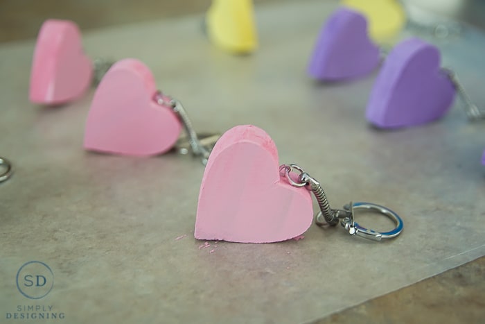 Conversation Heart Key Chain