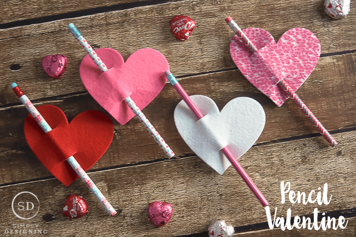 Pencil Valentine a simple valentine to make and give | Pencil Valentines | 19 | Advent Calendars