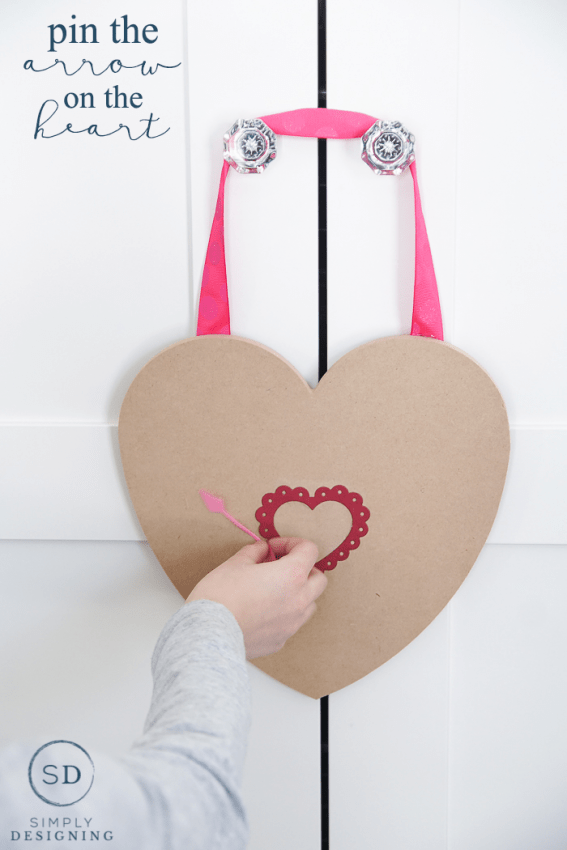 Pin the Arrow on the Heart Valentines Game - a fun game for valentines day
