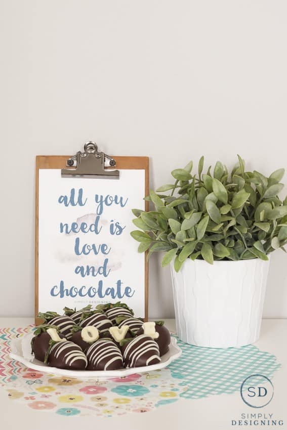 all you need is love and chocolate free printable
