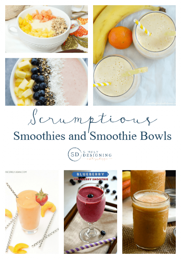 Smoothie and Smoothie Bowl Recipes via Simply Designing