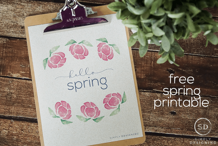 hello spring printable - a beautiful way to decorate for spring