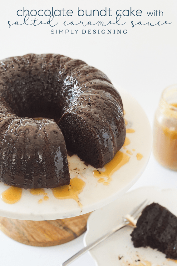 Homemade Chocolate Bundt Cake with Salted Caramel Sauce Recipe