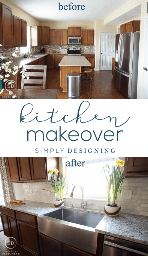 Kitchen Reveal before and after photos and plan