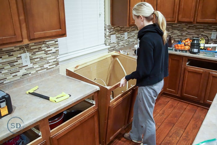 remove old cabinet