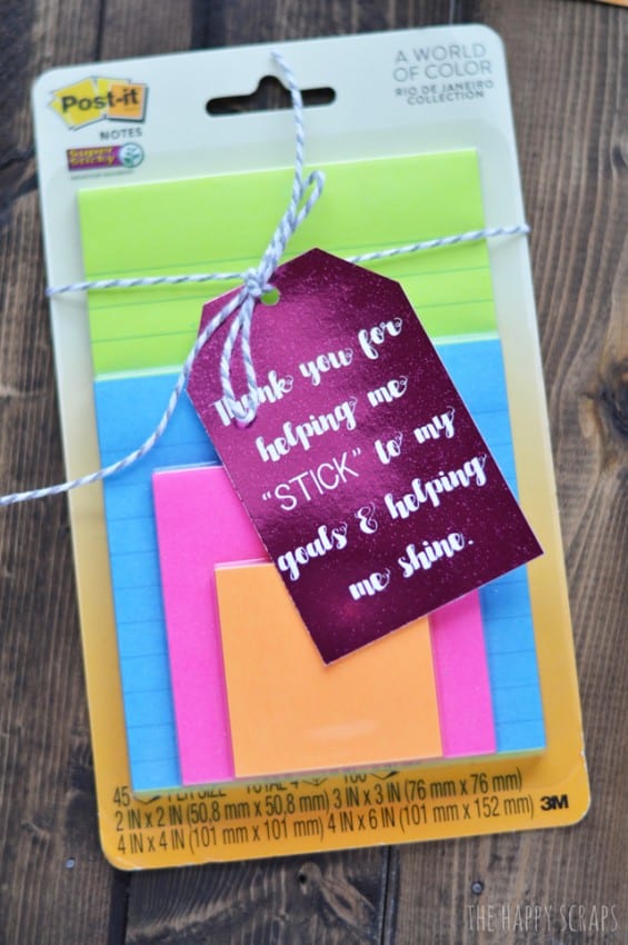 Simple Teacher Appreciation Gift - The Happy Scraps