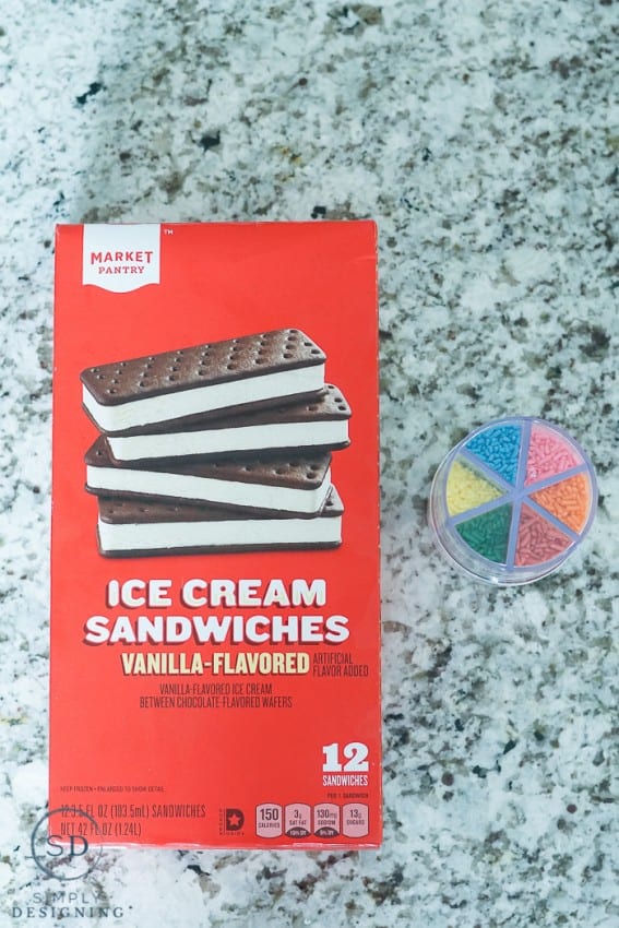 Red White and Blue Ice Cream Sandwich Pops - ingredients