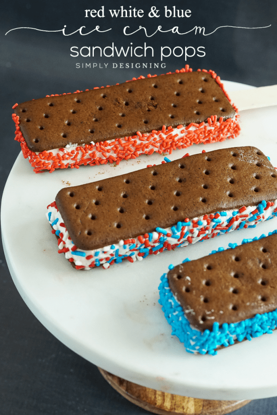 Sprinkled Ice Cream Sandwich Pops