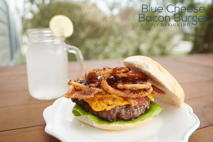 Blue Cheese Bacon Burger Recipe | Simply Designing with Ashley