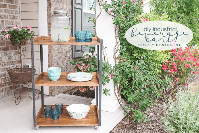 DIY Industrial Outdoor Beverage Cart