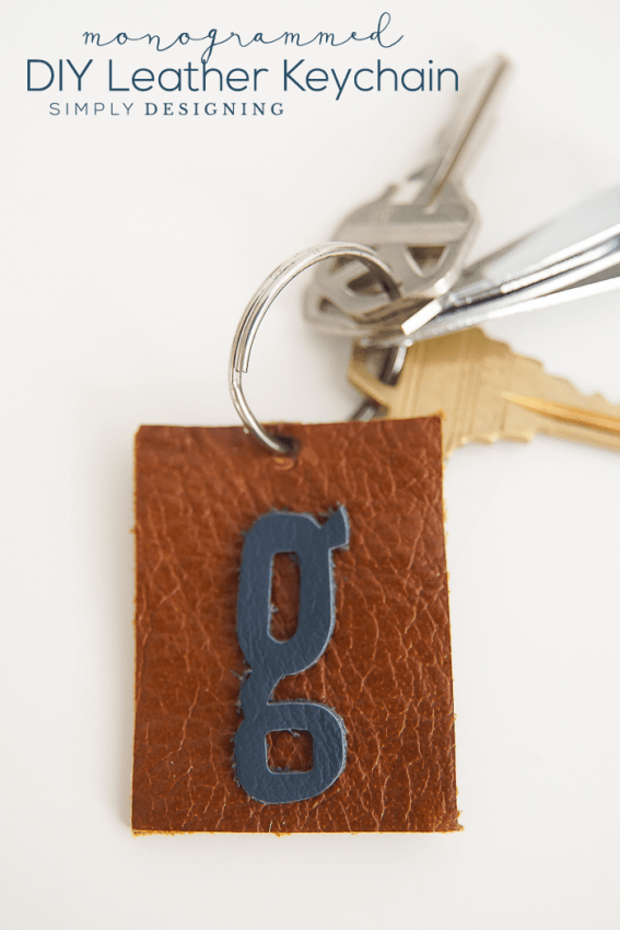 Monogrammed DIY Leather Keychain