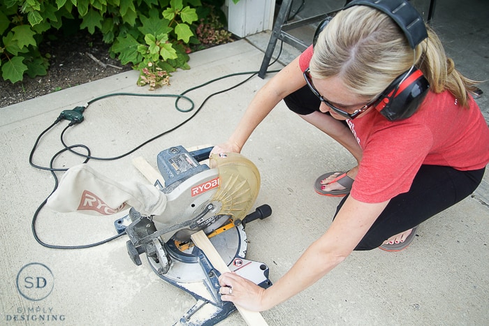 Using a compound miter saw to build a frame for a custom Baby Gate