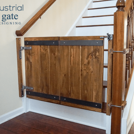 Industrial DIY Baby Gate - this is such a unique and beautiful diy baby gate option