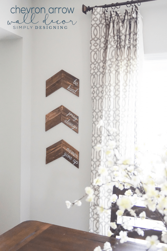 Customizable Chevron Arrow Wall Decor - a simple and beautiful way to decorate