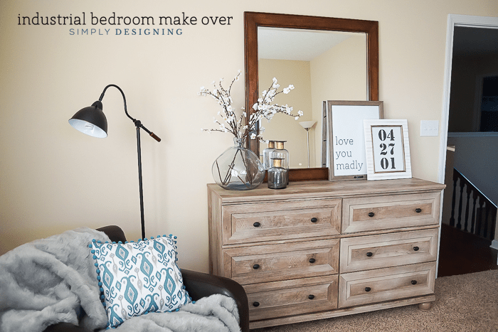 DIY Industrial Bedroom Make Over