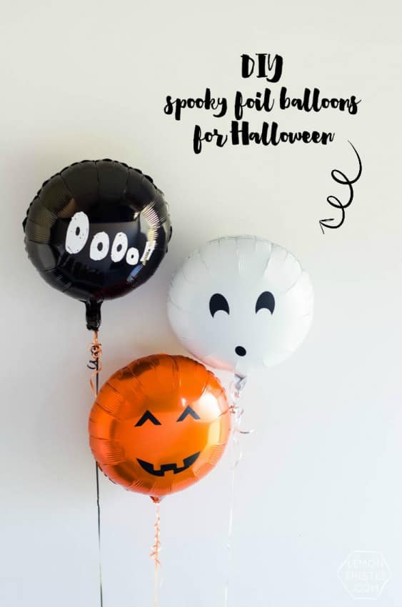 DIY Spooky Foil Balloons by Lemon Thistle