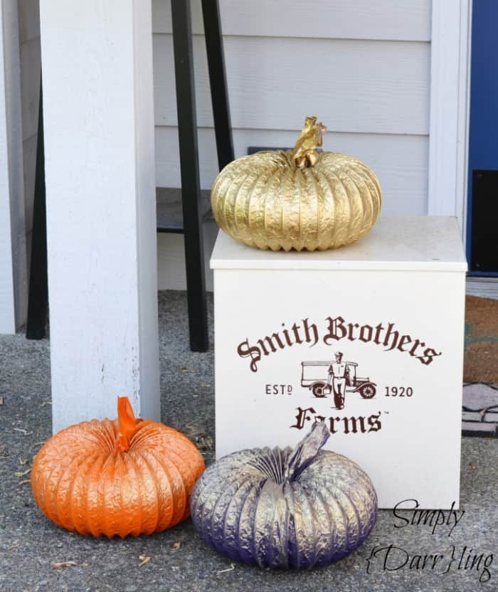 Dryer Duct Pumpkins by Simply Darrling