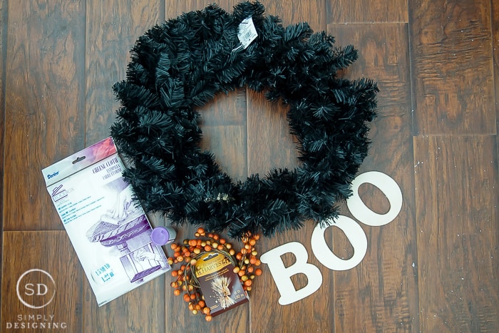 DIY Halloween Wreath - supplies