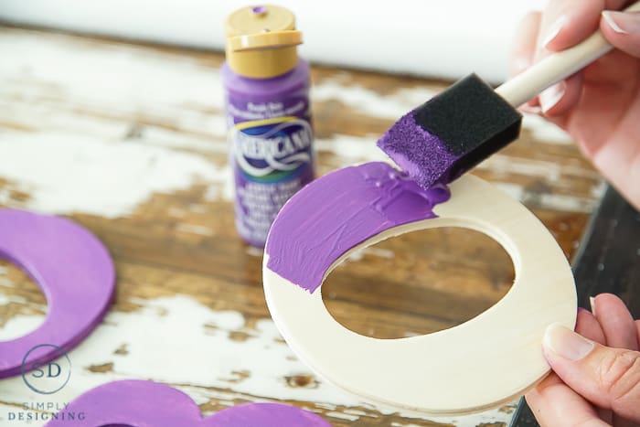 DIY Halloween Wreath - paint wood letters