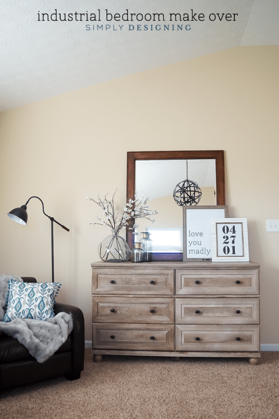 industrial bedroom make over - these simple updated transformed this room into something amazing and functional