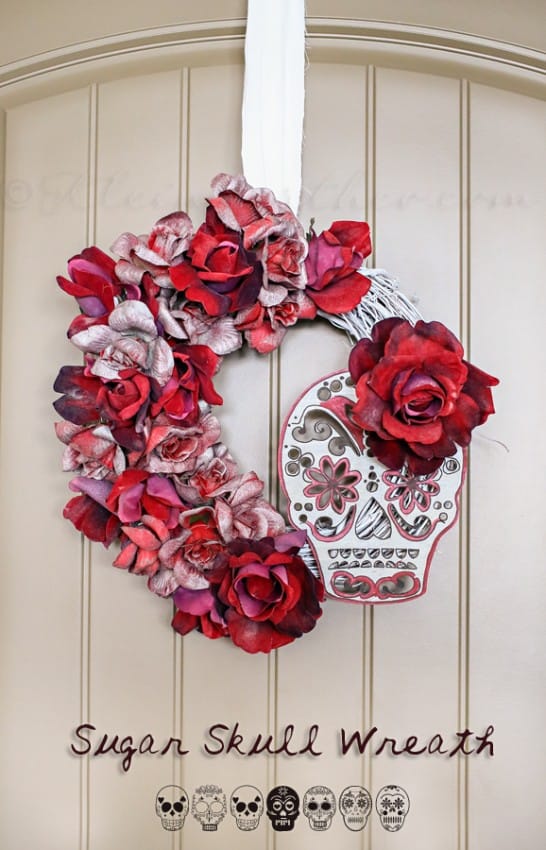 Sugar Skull Wreath by Kleinworth and Co. 