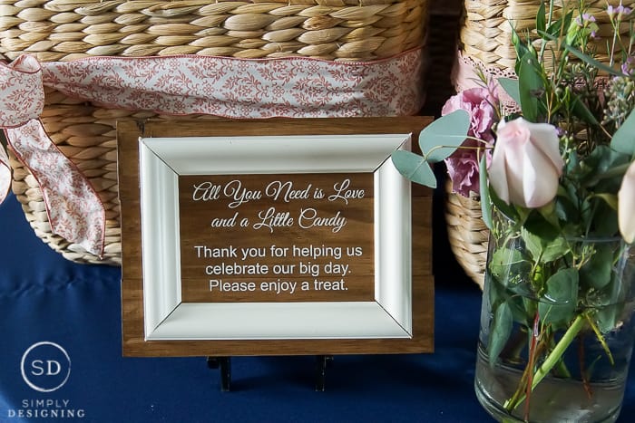 DIY Wedding Favor Sign