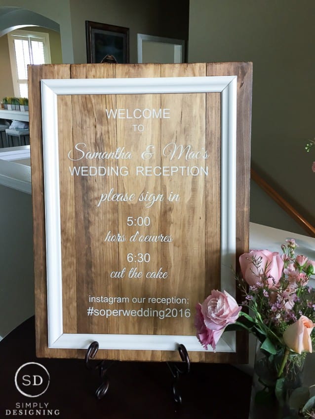 DIY Welcome Wedding Sign
