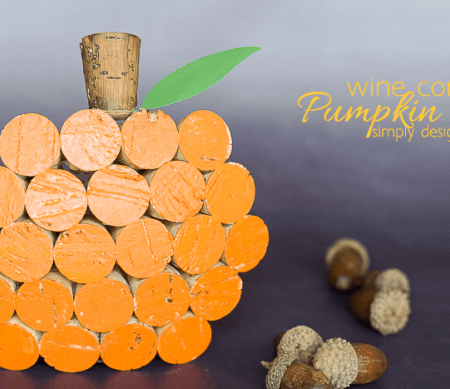 Wine Cork Pumpkin Decor - simple and fun fall craft