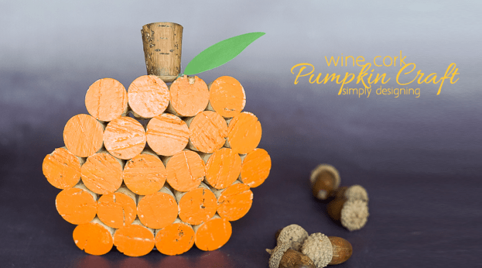 Wine Cork Pumpkin Decor simple and fun fall craft featured image Wine Cork Pumpkin Decor 16 Apple Mason Jar