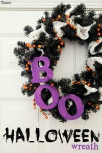 Wreath DIY for Halloween Darice 1 BOO Wreath 4 DIY Earbud Holder