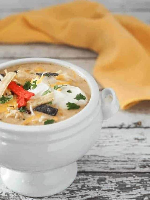 cropped Slow Cooker Creamy Chicken Tortilla Soup Recipe this is super simple and so delicious | Stories | 11 |