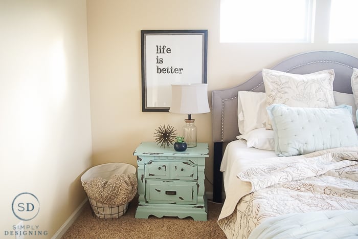 How to Decorate Nightstands with Typography and Industrial Elements