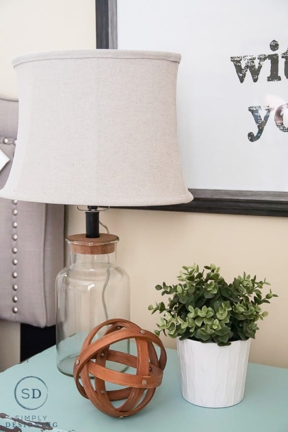 How to Decorate Nightstands with Typography and Industrial Elements