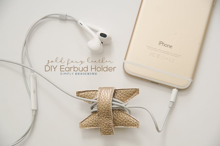 Leather DIY Earbud Holder