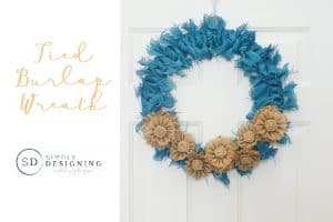 Tied Burlap Wreath Horizontal | Tied Burlap Wreath | 22 |