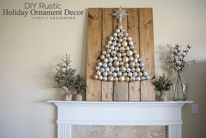 Rustic Holiday Ornament Decor | DIY Rustic Holiday Ornament Decor | 22 | fabric Christmas trees