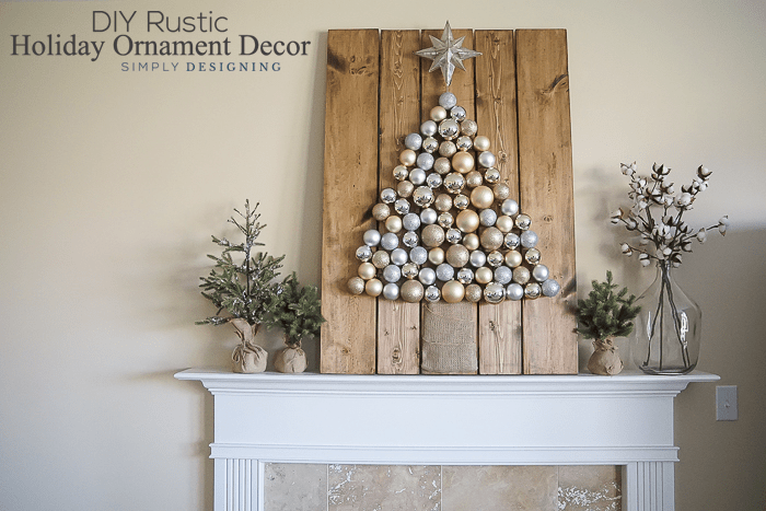 Rustic Holiday Ornament Decor | DIY Rustic Holiday Ornament Decor | 10 | fabric Christmas trees