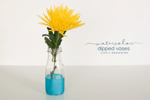 DIY Watercolor Dipped Vases Watercolor Dipped Vase 3 Creative Things to do with Popsicle Sticks
