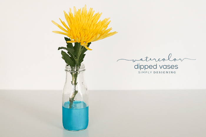DIY Watercolor Dipped Vases Watercolor Dipped Vase 12 Apple Mason Jar