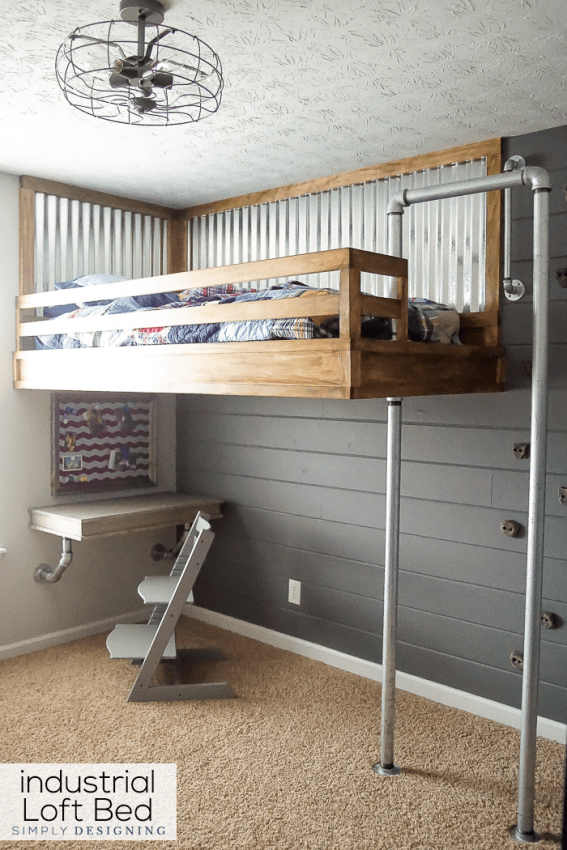 Wall mounted on sale loft bed