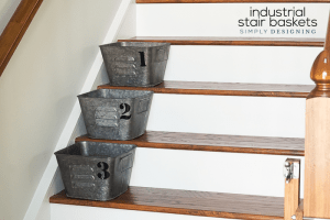 Industrial Stair Baskets Industrial Stair Baskets 3 DIY Shiplap