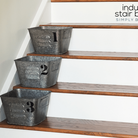 Numbered Industrial Stair Baskets