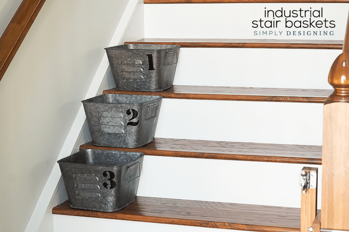 Industrial Stair Baskets | Industrial Stair Baskets | 13 | DIY Farmhouse Thankful Sign