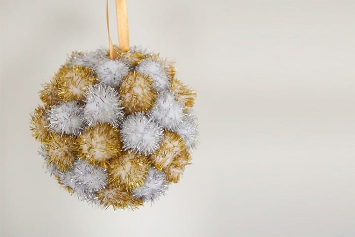 Pom Pom Kissing Ball horizontal | Silver and Gold Pompom Kissing Ball | 14 | things I wish I knew in my 20's