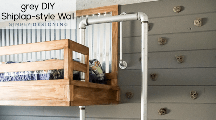 Grey DIY Shiplap Style Wall 2 | Grey DIY Shiplap Style Wall | 35 | Standing Desk