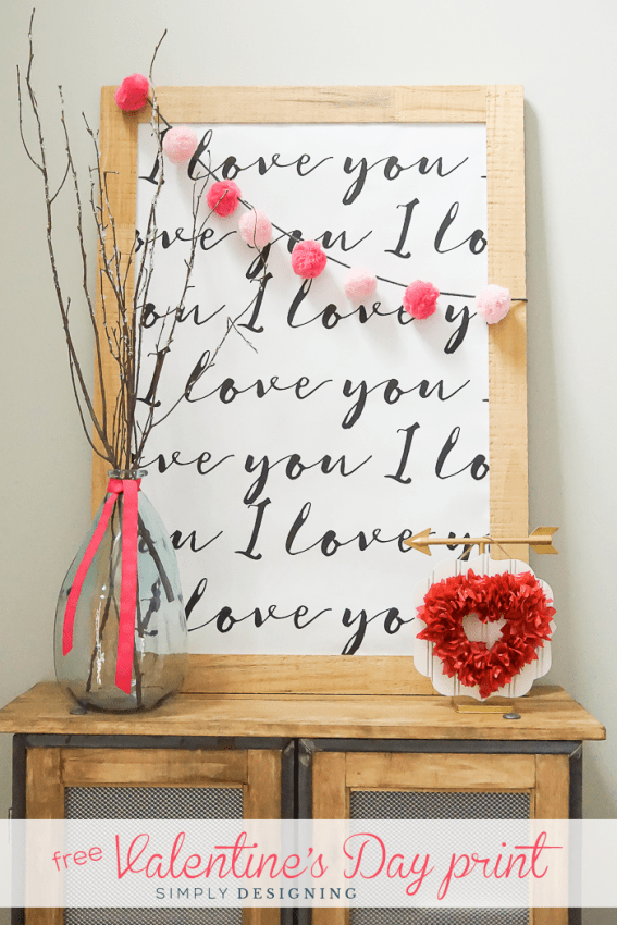 Free I Love You Printable