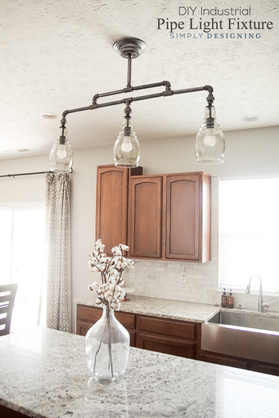 DIY Light Fixture | How to use Industrial Piping for a custom size and shape